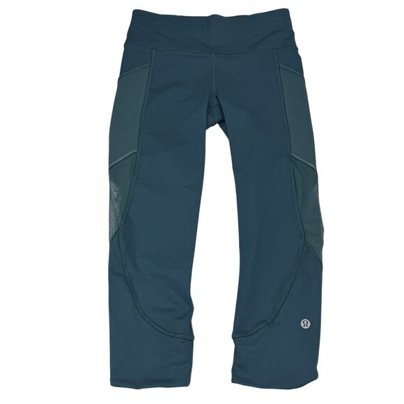 LULULEMON Home Stretch Crop 19" Size 4 Submarine - Picture 6 of 9